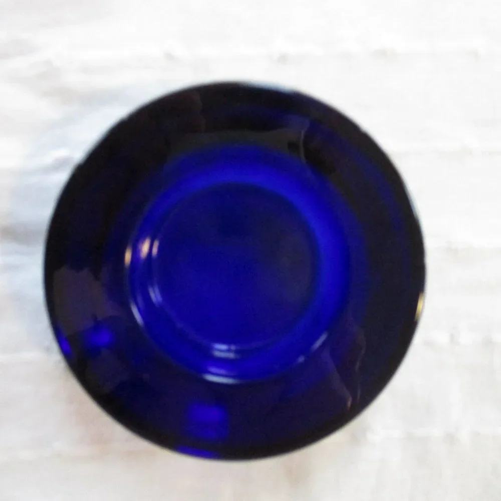 Vtg IKEA / 3 cobalt blue glass tealight holder